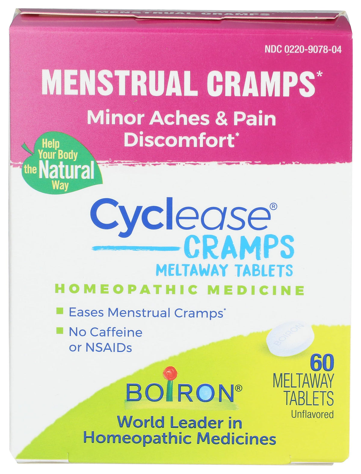 Boiron Cyclease Cramp Tablets bottle with label