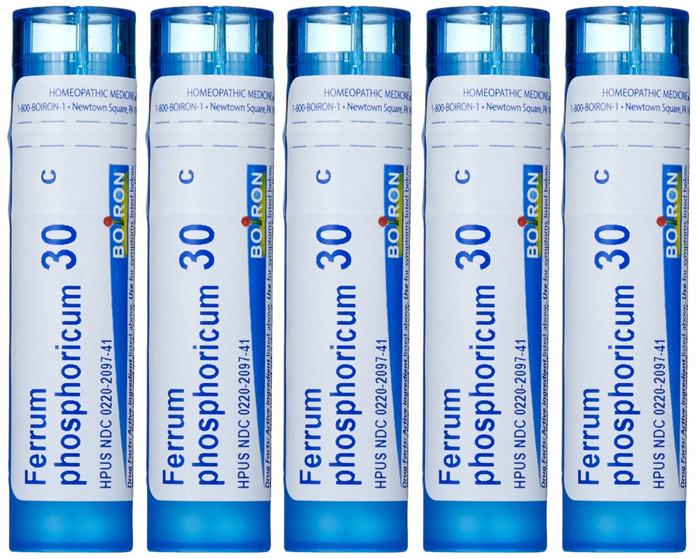 Boiron Ferrum Phosphoricum 30C homeopathic medicine packaging