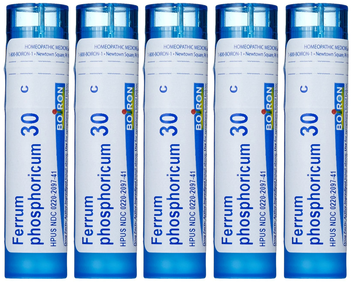 Boiron Ferrum Phosphoricum 30C homeopathic medicine packaging