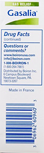 Boiron Gasalia packaging with dosage label
