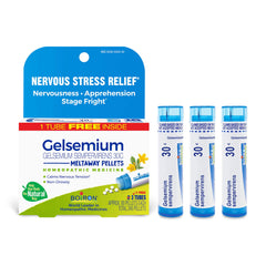 Boiron Gelsemium 30C homeopathic medicine packaging and tubes