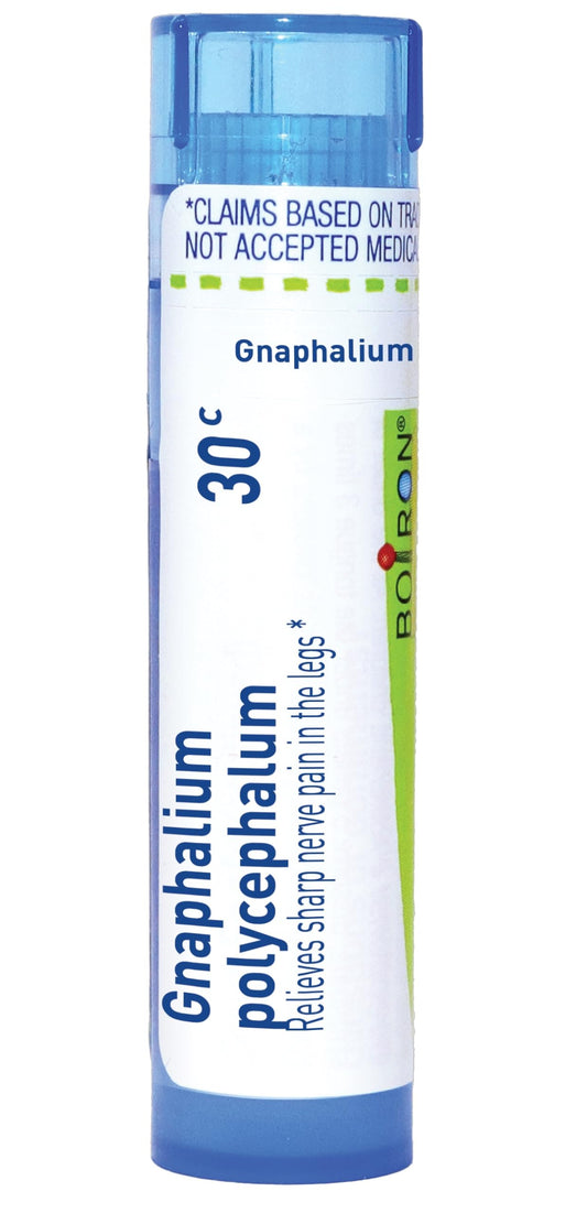 Boiron Gnaphalium Polycephalum 30C homeopathic medicine bottle and packaging