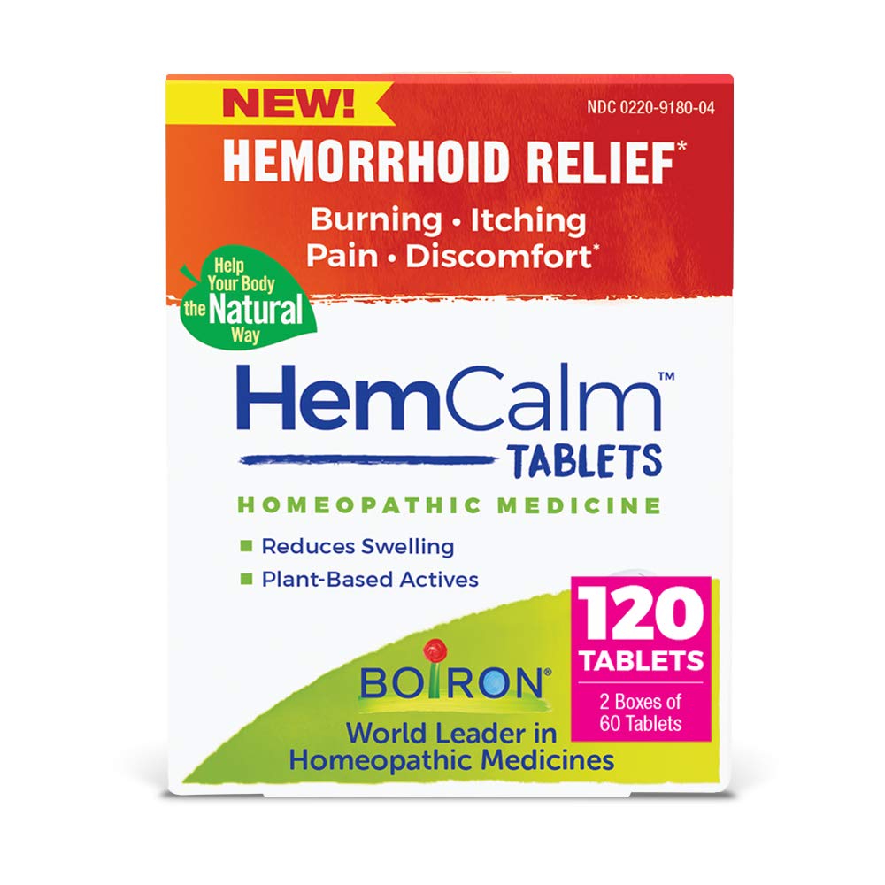 Front view of Boiron HemCalm 120-count pack (Pack of 2)