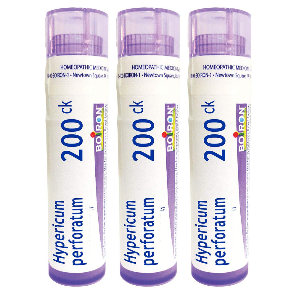 Boiron Hypericum Perforatum 200CK bottle and packaging for nerve pain