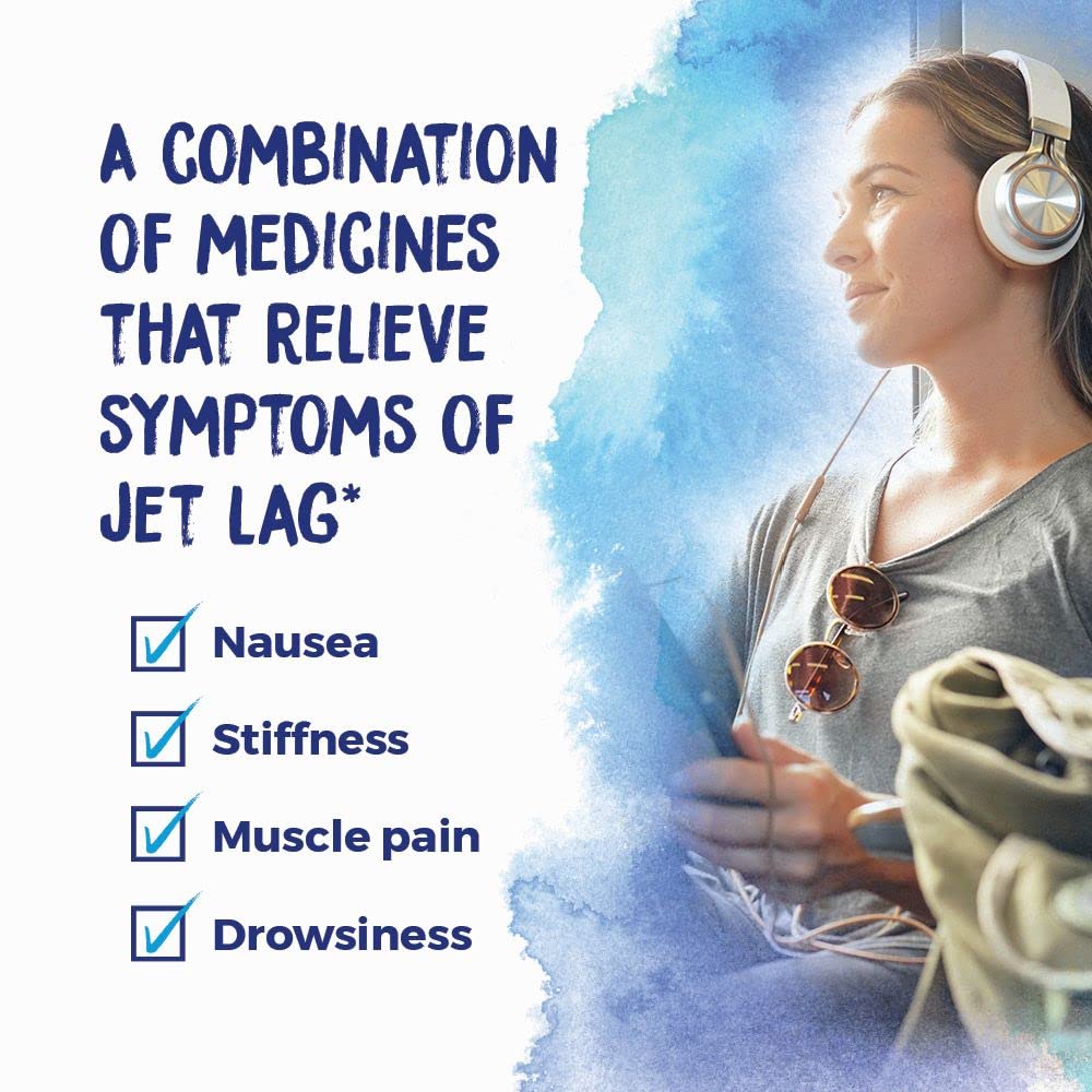 Close-up of Jet Lag Relief Kit label
