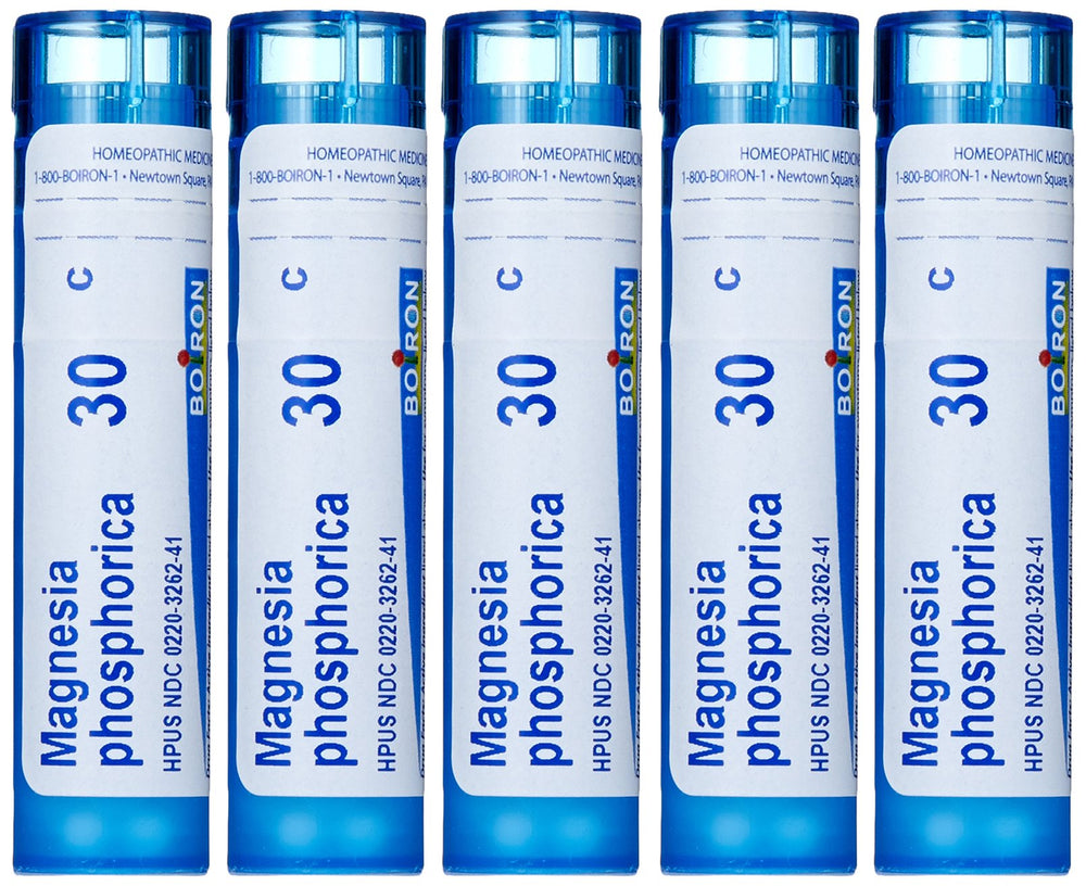 Front view of Boiron Magnesia Phosphorica 30C 5-pack