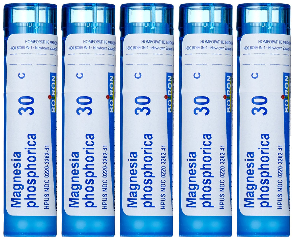 Front view of Boiron Magnesia Phosphorica 30C 5-pack