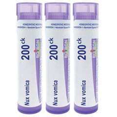 Boiron Nux Vomica 200CK pack of 3 tubes with 240 pellets