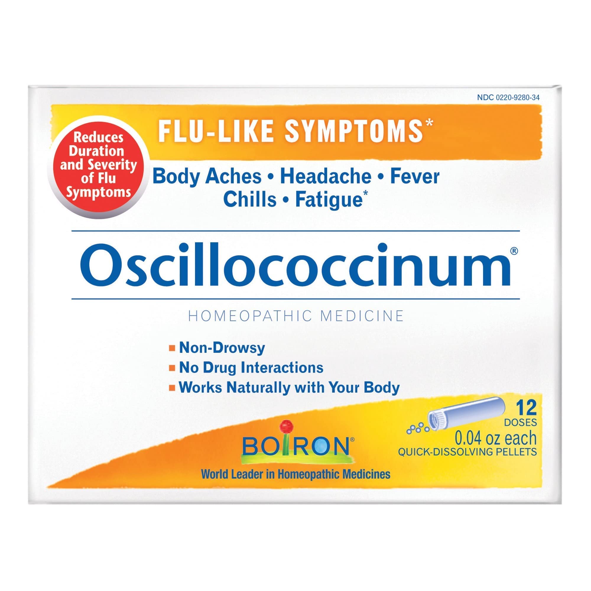 Boiron Oscilloccinum 12-Dose box on clean surface