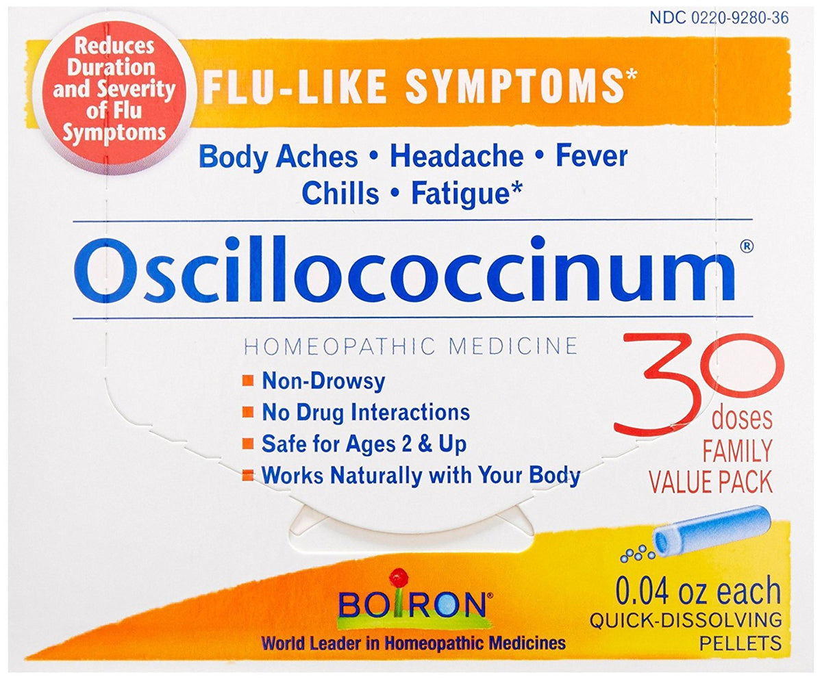 Box of Boiron Oscillococcinum 30 Doses - front view