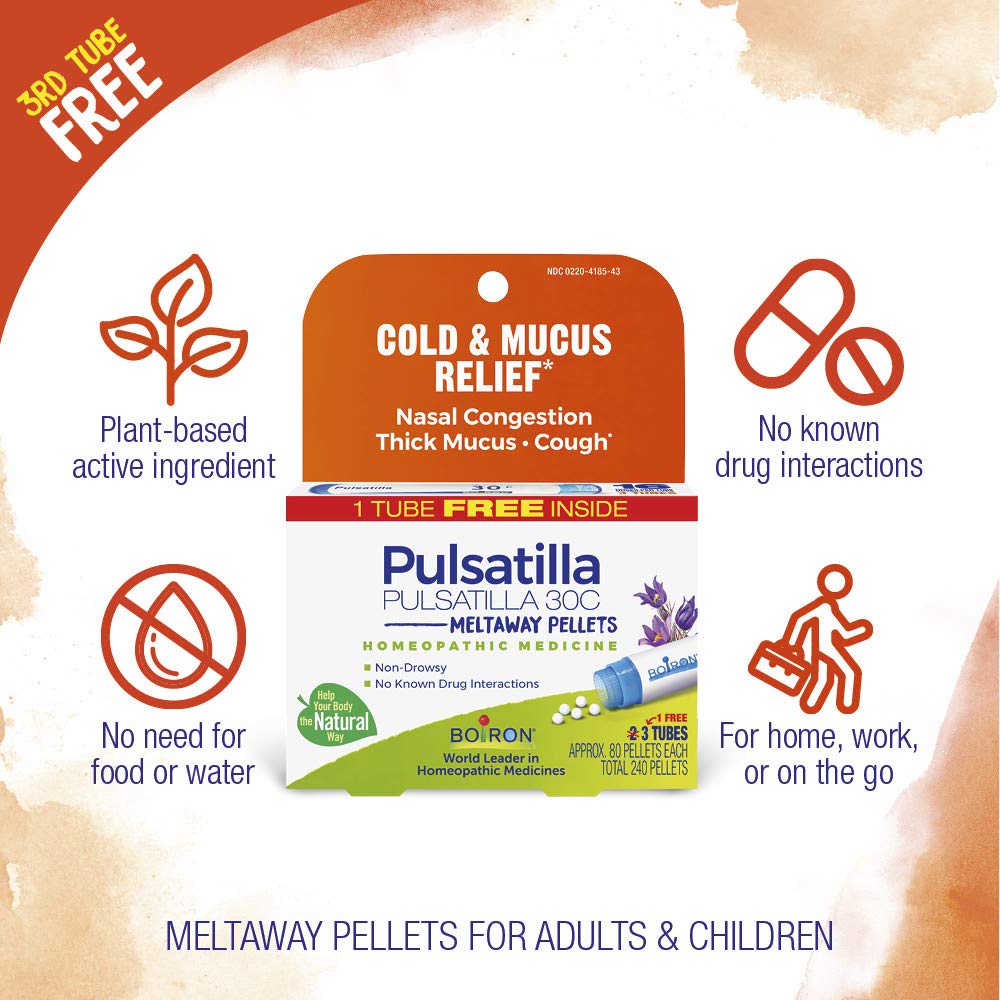 Boiron Pulsatilla 30C tubes close-up