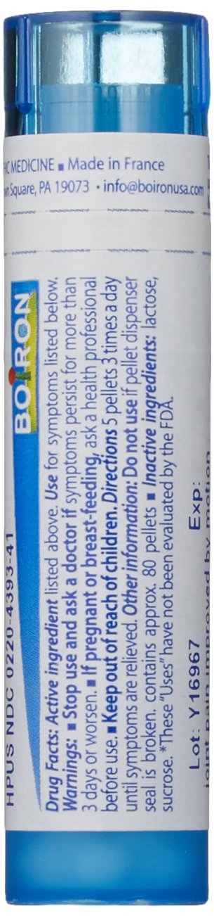 Close-up of Rhus Toxicodendron 6C pellets in quick-dissolving tubes