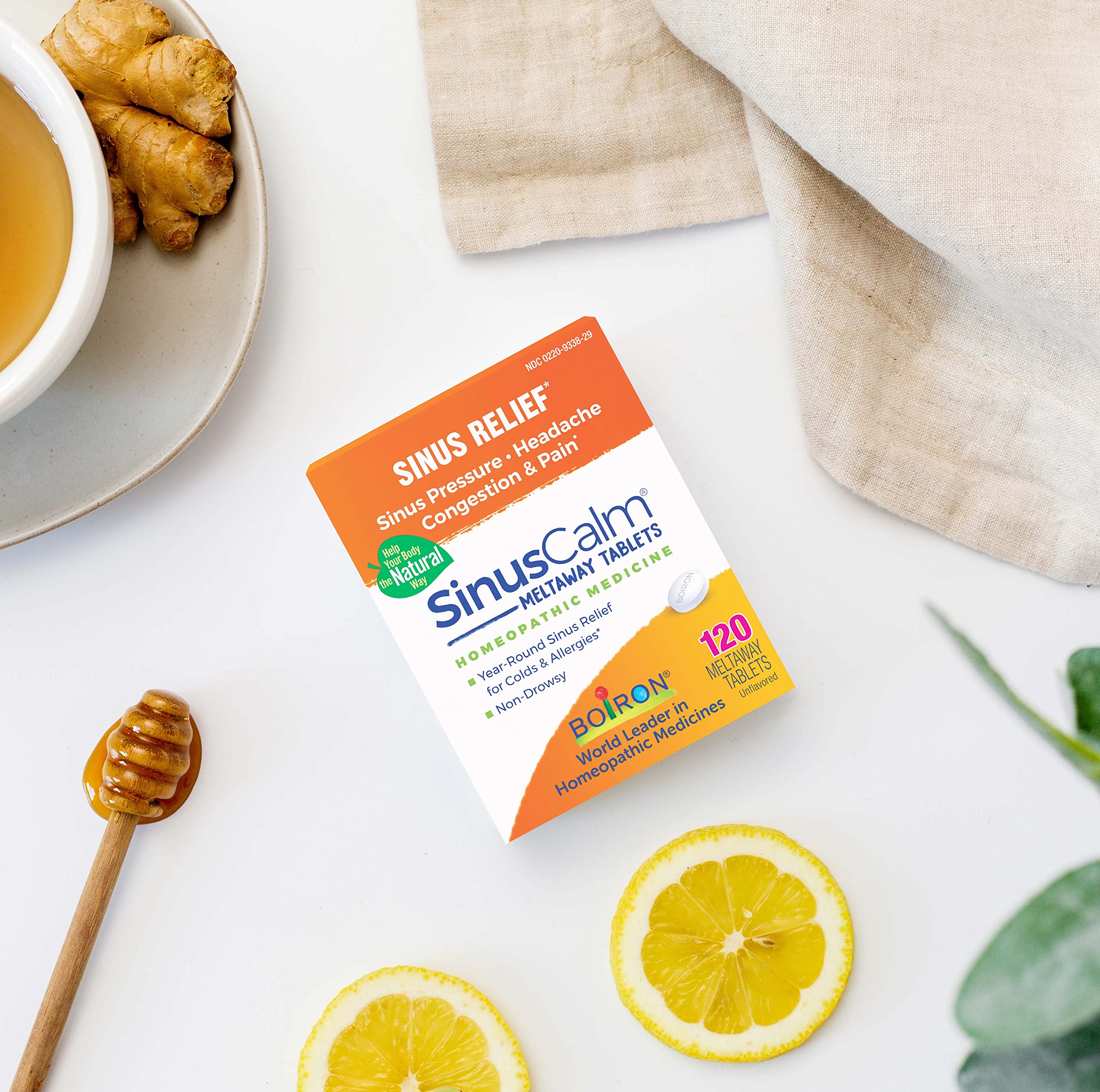 Close-up of SinusCalm tablets