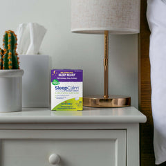 Icons highlighting melatonin-free, plant-powered sleep relief