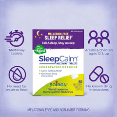 Close-up of SleepCalm Meltaway tablets dissolving in mouth