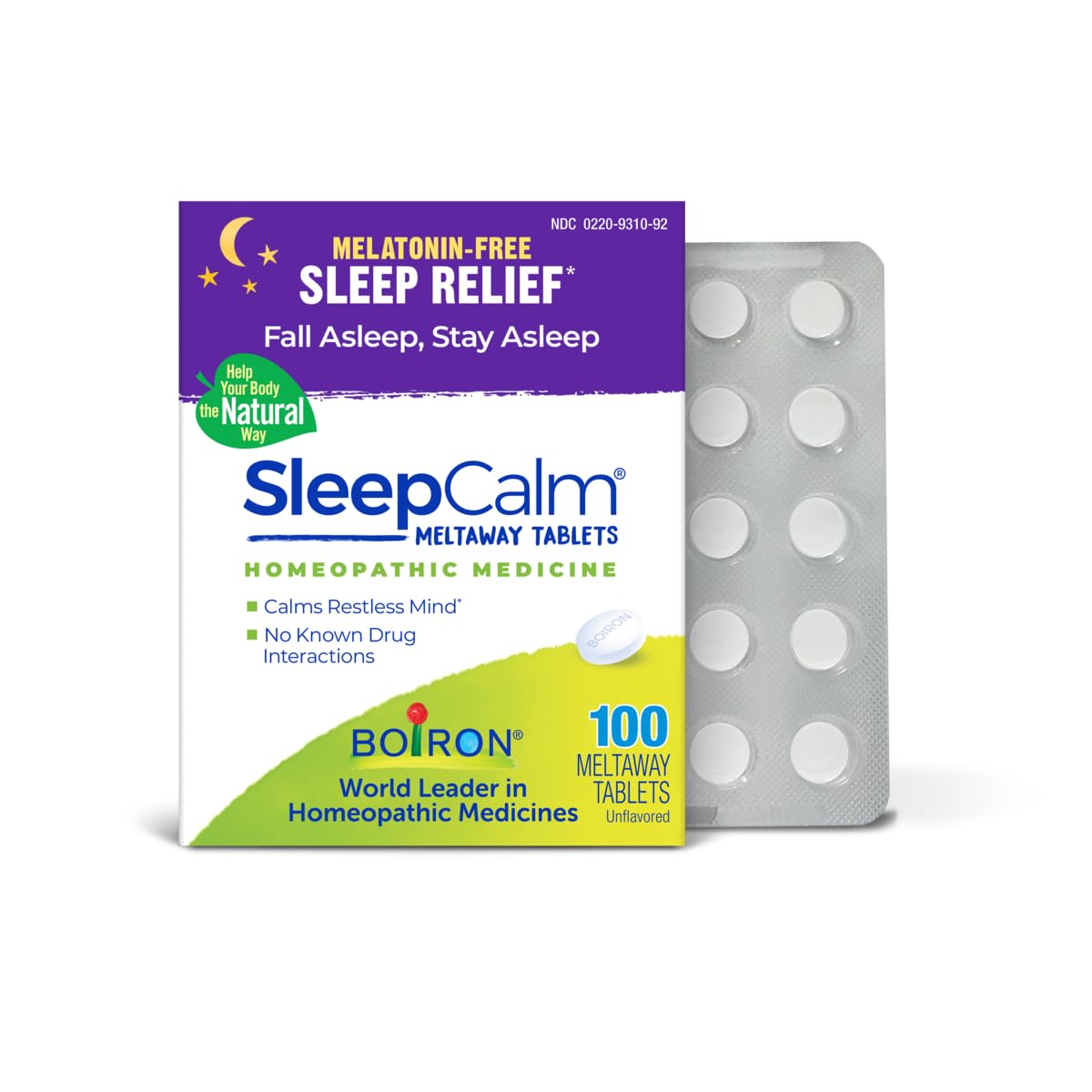 Boiron SleepCalm Tabs 100 Count packaging front
