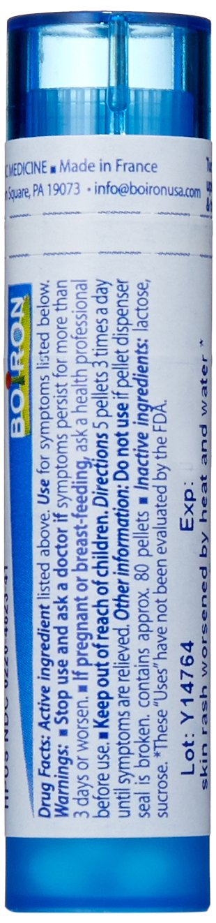 Boiron Sulphur 30C 5x80 pellet tubes - side view