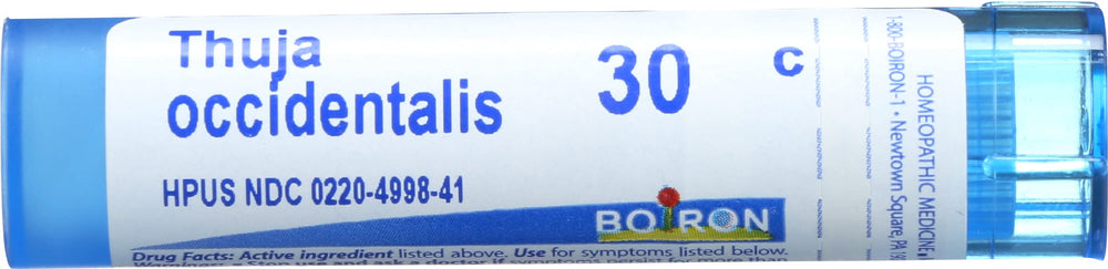 Front view of Boiron Thuja Occidentalis 30C 80-count multi-dose tube