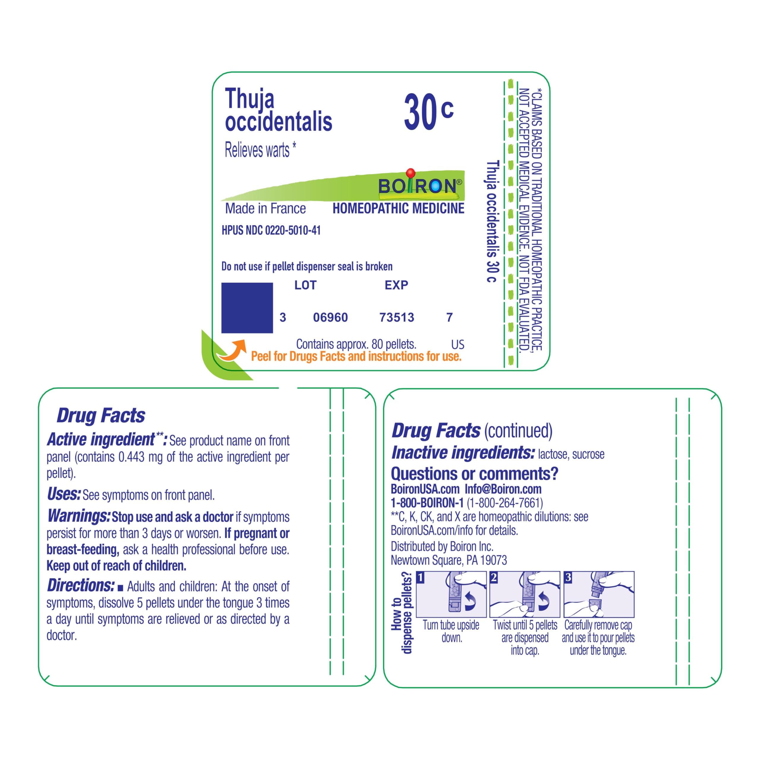 Suitable for adults and children using Boiron Thuja Occidentalis.