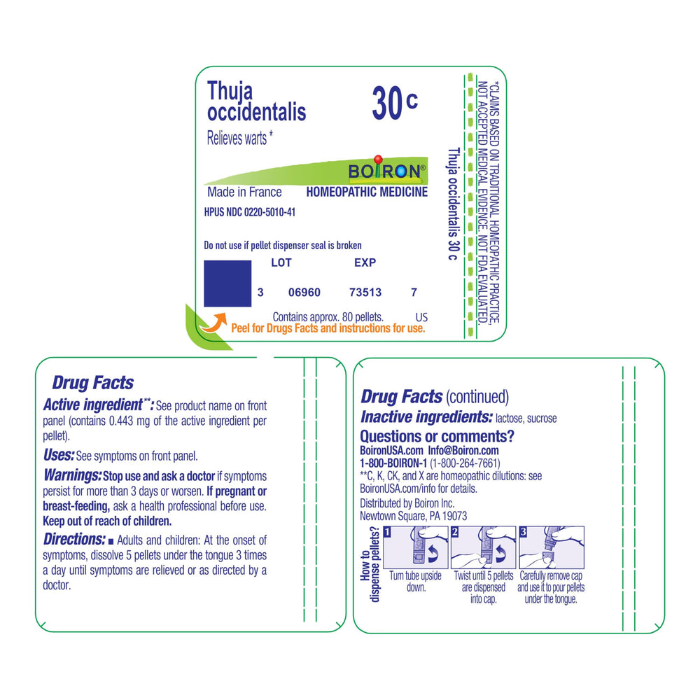 Suitable for adults and children using Boiron Thuja Occidentalis.