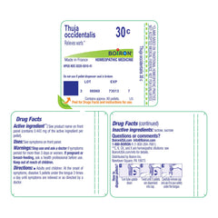 Suitable for adults and children using Boiron Thuja Occidentalis.