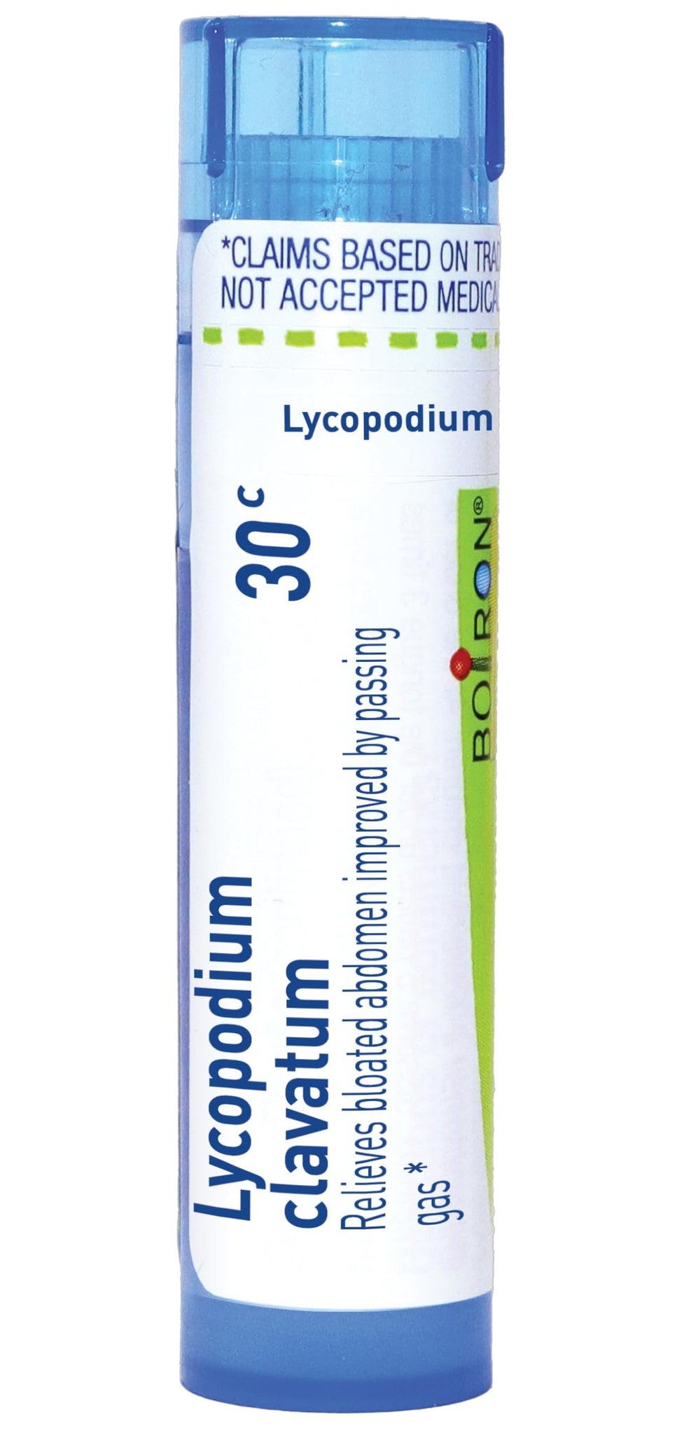 Boiron Lycopodium Clavatum 30C 80 pellets dispensing tube front view