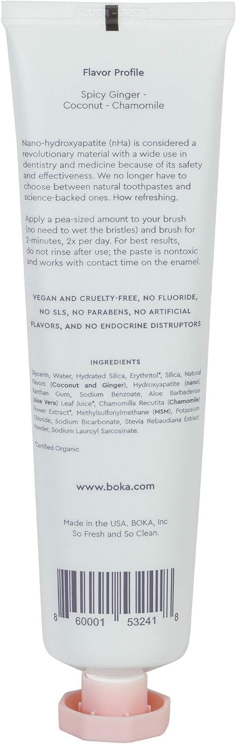 Biocompatible fluoride-free toothpaste free from sulfates, parabens, artificial flavors and colors