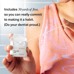 Mint and cinnamon flavor concept for floss