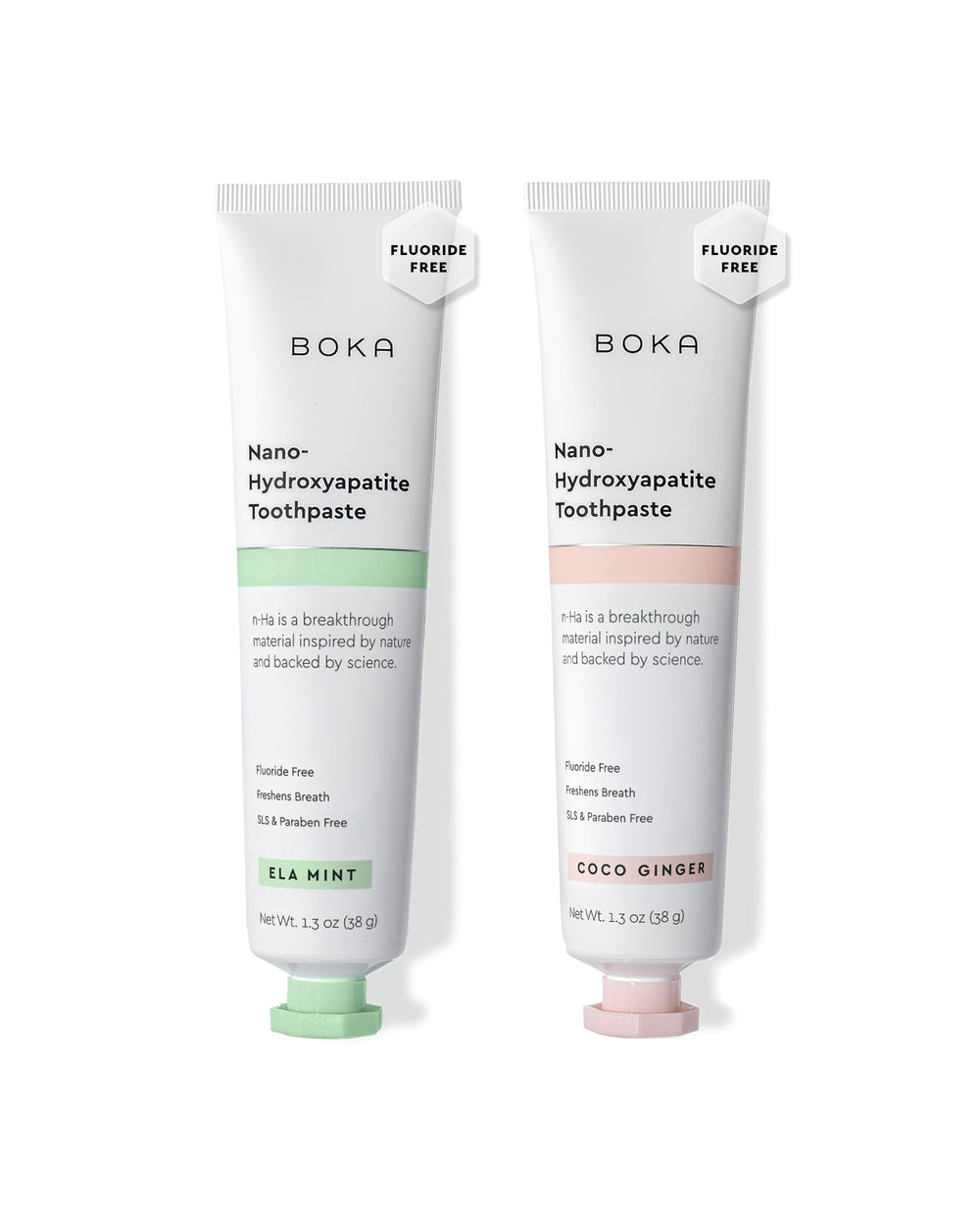 Boka Fluoride Free Toothpaste Ela Mint 2 Pack front view