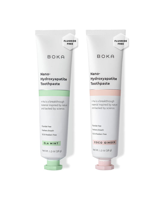 Boka Fluoride Free Toothpaste Ela Mint 2 Pack front view