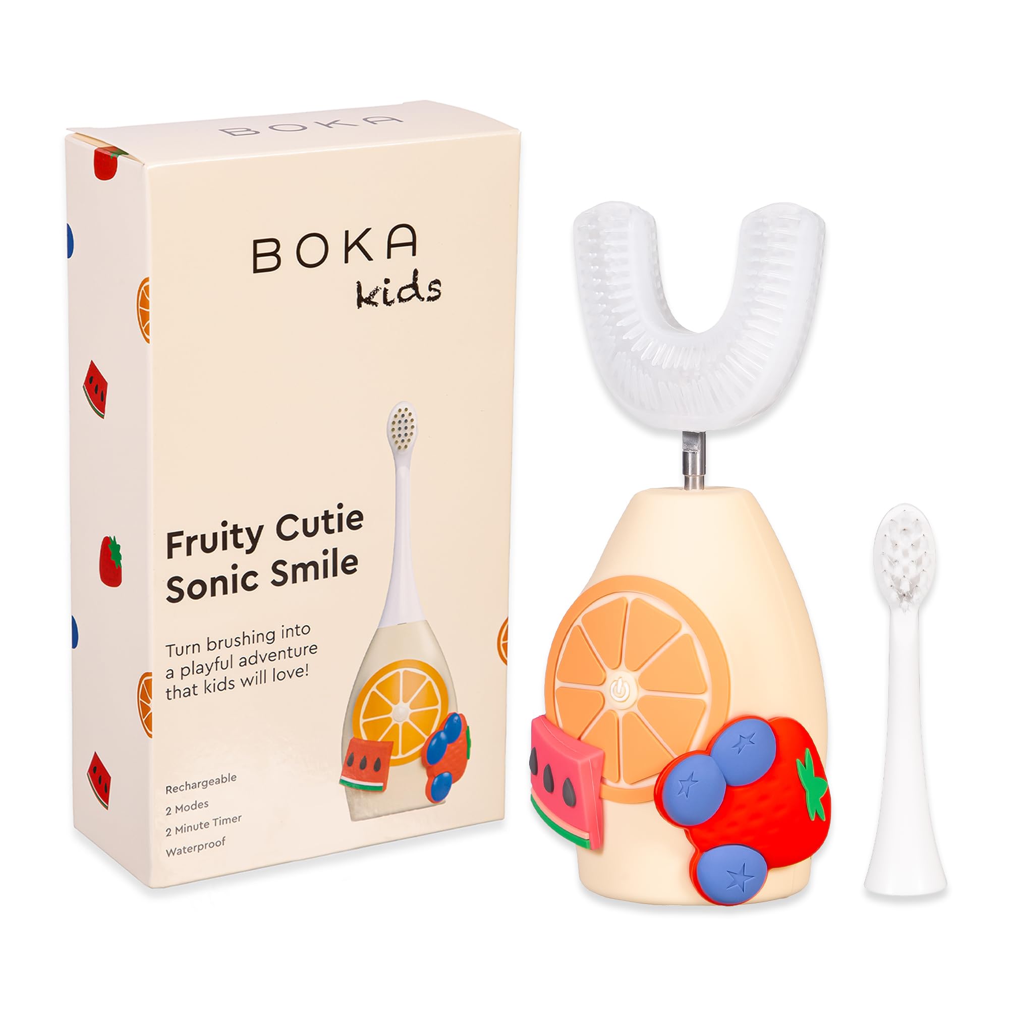 Front view of Boka Kids Sonic Electric Toothbrush