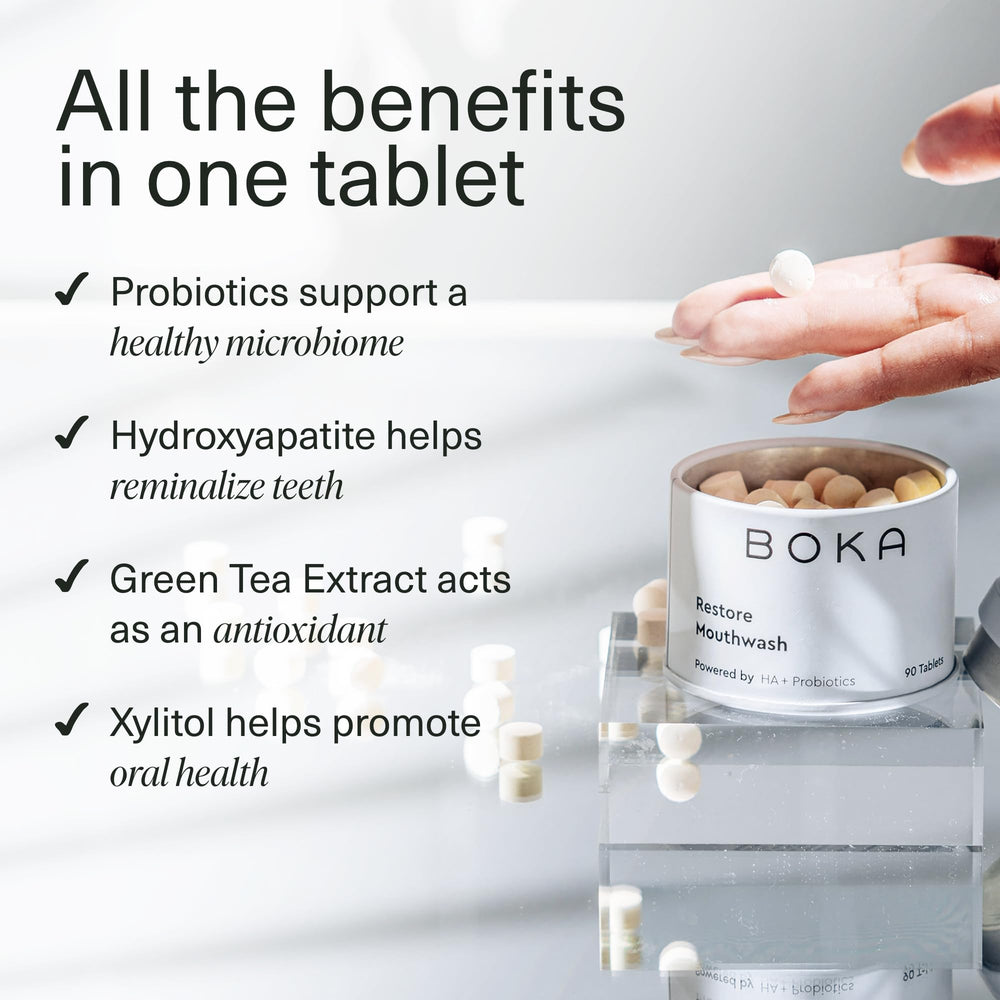 Travel-friendly recyclable packaging for Boka tablets