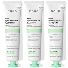 Boka nano-hydroxyapatite toothpaste Ela Mint 4 oz tube - 3 pack