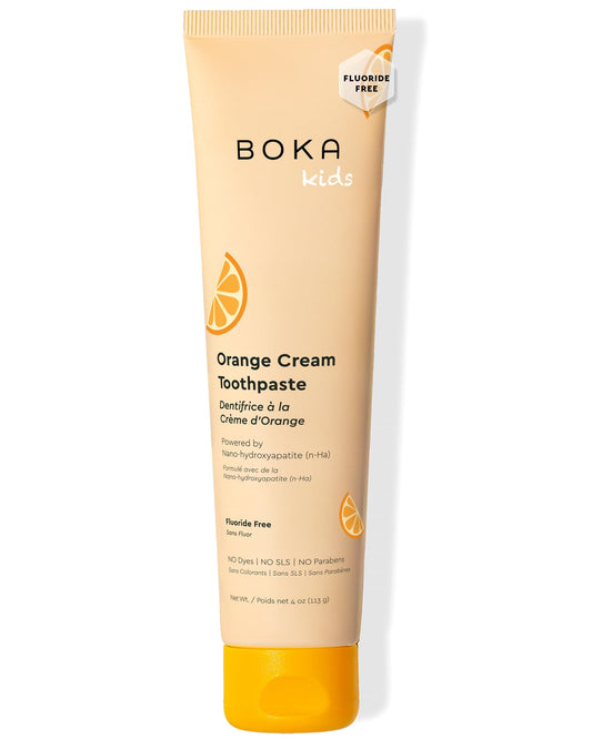 Boka Nano Hydroxyapatite toothpaste orange cream flavor 4 oz - 1 pack front view
