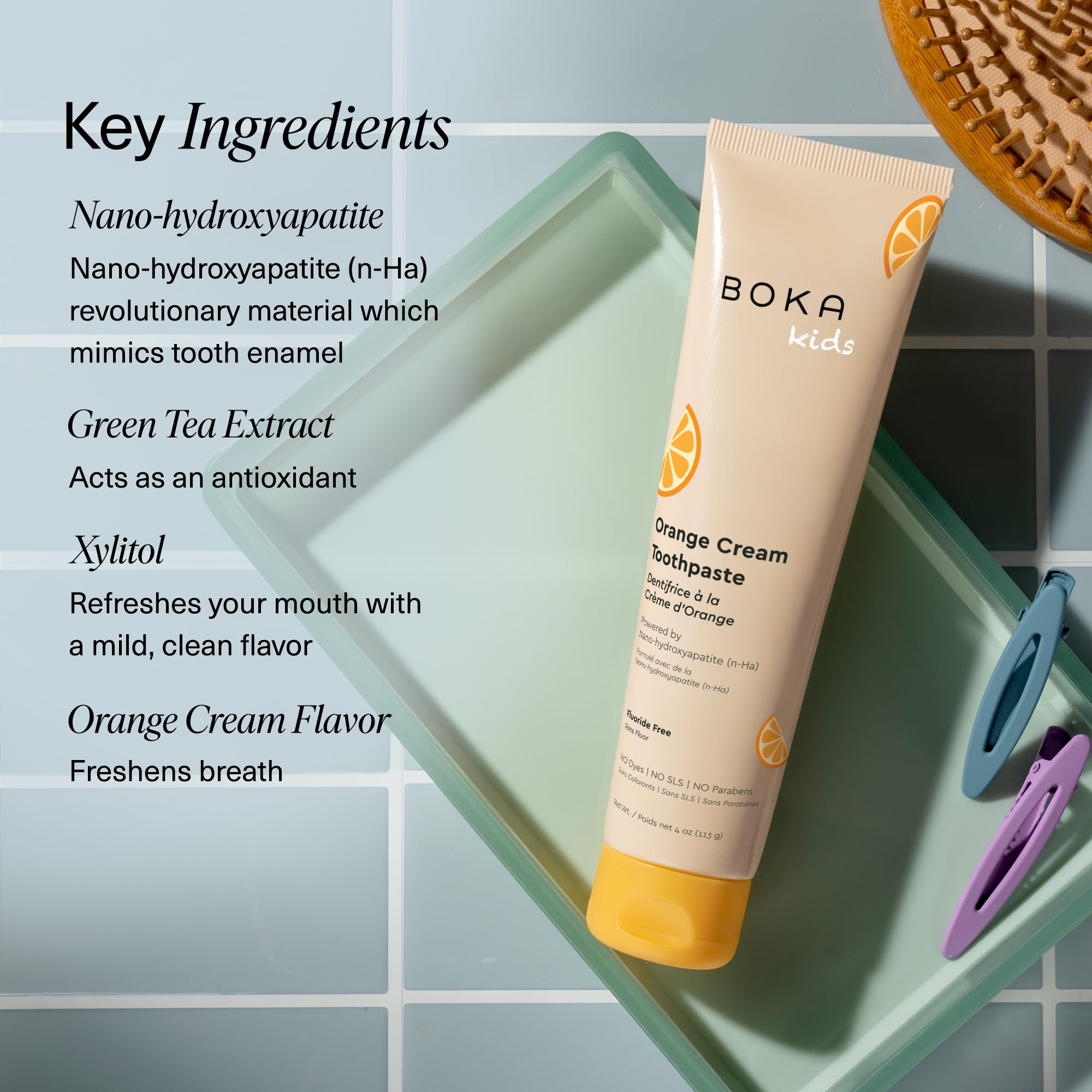 Orange Cream Kids Toothpaste box and tube in 2-pack