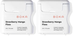 Boka Strawberry Mango Woven Dental Floss packaging close-up