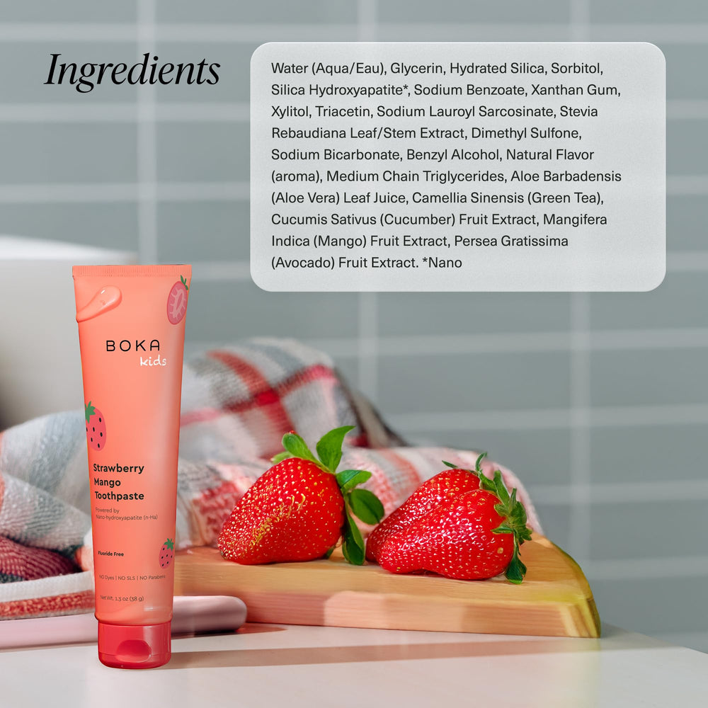 Packaging of Boka fluoride-free toothpaste 2-pack