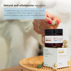 Ingredients list for Boka Vital Bite oral probiotics