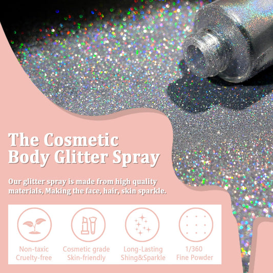 Boko glitter spray on hair adds subtle shimmer for dramatic looks