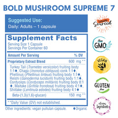 Bold Botanica capsule beside spoon showing serving size clarity