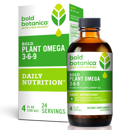 Bold Botanica Plant Omega 3-6-9 Ahiflower Oil bottle, 4 oz