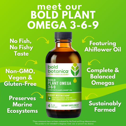 Ahiflower oil label showing omega ratio