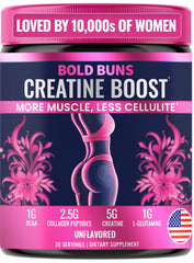 Bold Buns Creatine for Women bottle and packaging