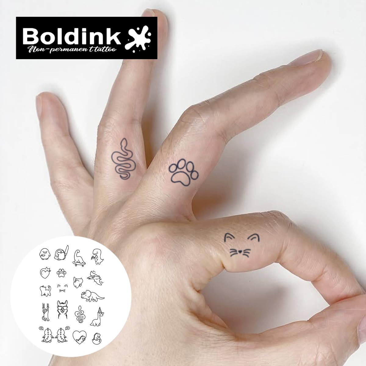 Boldink animal doodle patterns for versatile styling options.