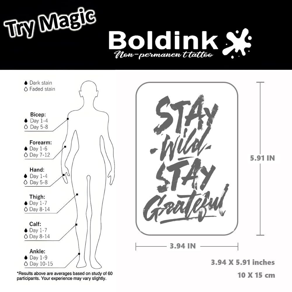 Boldink anti-reflective designs reduce glare on skin.