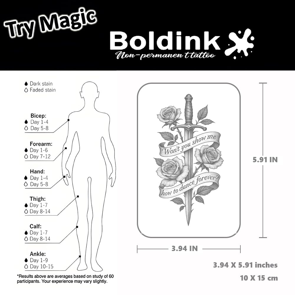 Boldink elegant gift box with tattoos, a thoughtful present for a friend.