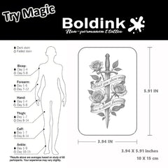 Boldink elegant gift box with tattoos, a thoughtful present for a friend.