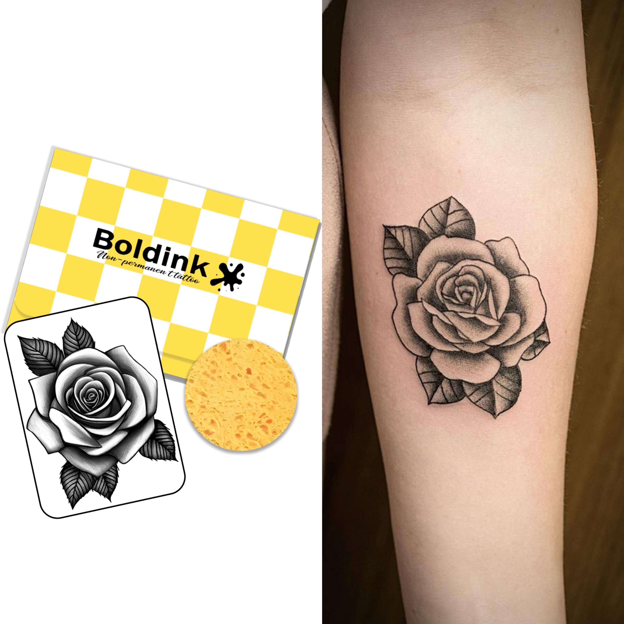 Boldink Flower-9 tattoo pack for stylish, long-lasting body art.