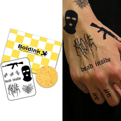 Boldink mini-pattern tattoo sticker for durable wear at parties and festivals.