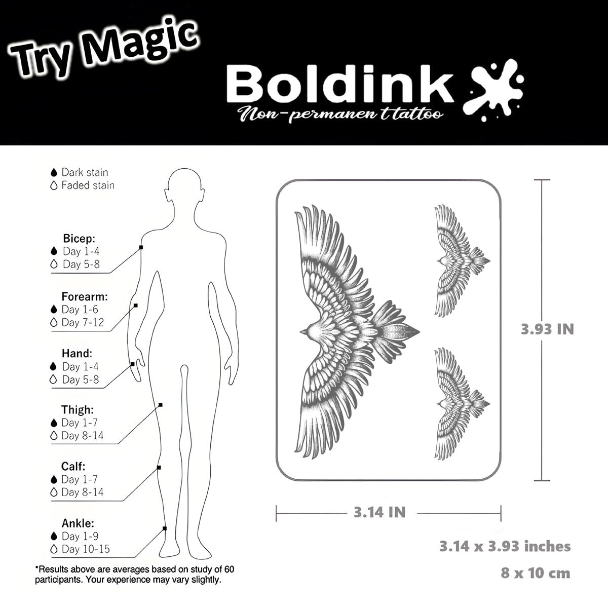 Boldink 30-second application demonstrates fast, mess-free wear.